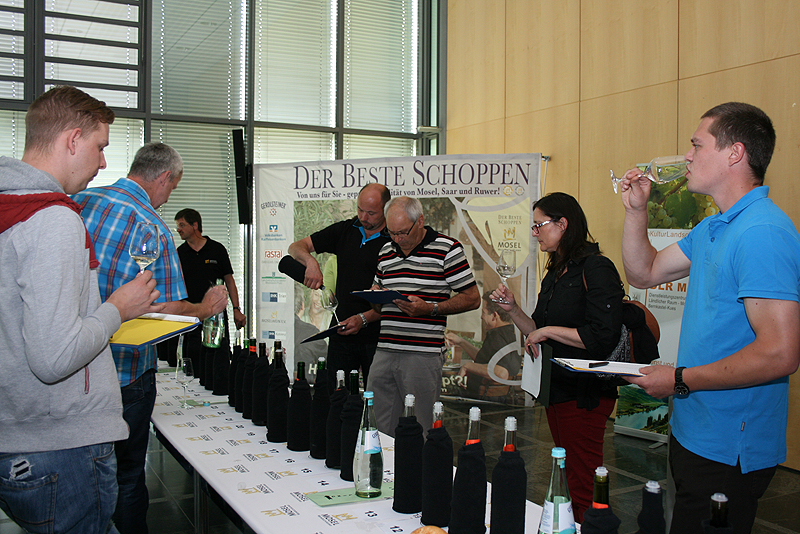 379 Prüfer testeten die rund 1600 Weine, die zum Wettbewerb Der Beste Schoppen Mosel angestellt worden waren.