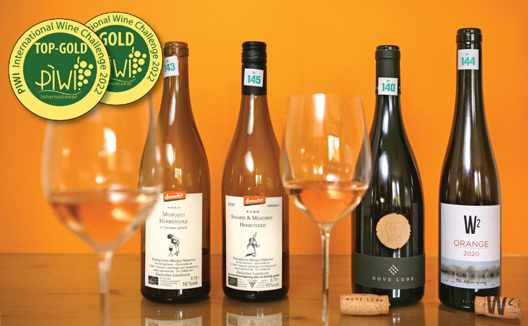 Die besten Orange-Weine der PIWI International Wine Challenge 2022. Foto: bonvinitas