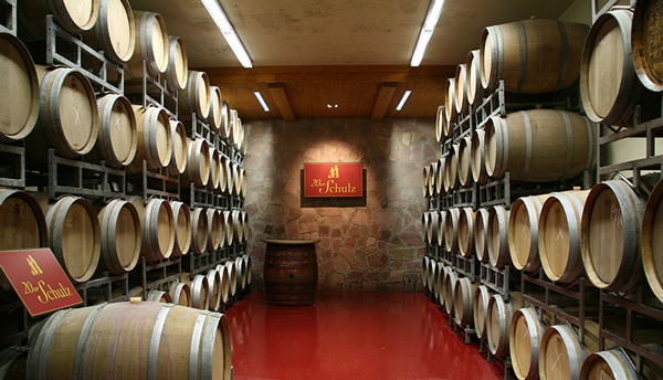Barrique-Keller im Weingut 20er Schulz