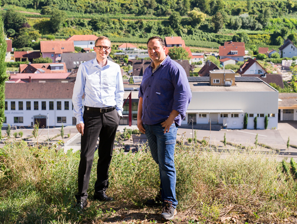 Winzergenossenschaft Achkarren: Geschäftsführer Denis Kirstein (links) sowie erster Kellermeister Christoph Rombach.