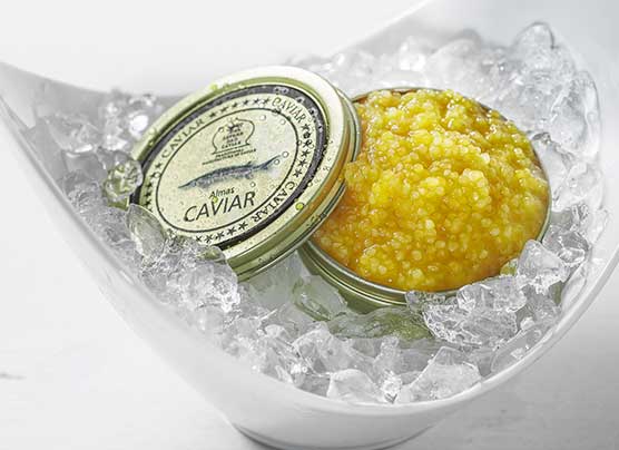 Almas-Kaviar von alten Belugas. Foto: Sepehr Dad Caviar