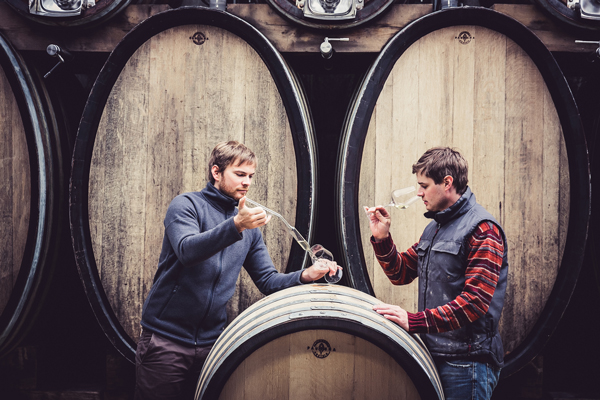 Weingut Gross, Ratsch an der Weinstraße/Südsteiermark: Johannes und Michael Gross (von links)