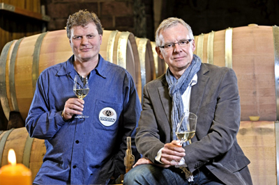 Winzerkeller Auggener Schäf, Kellermeister Andreas Philipp und Geschäftsführer Thomas Basler.
