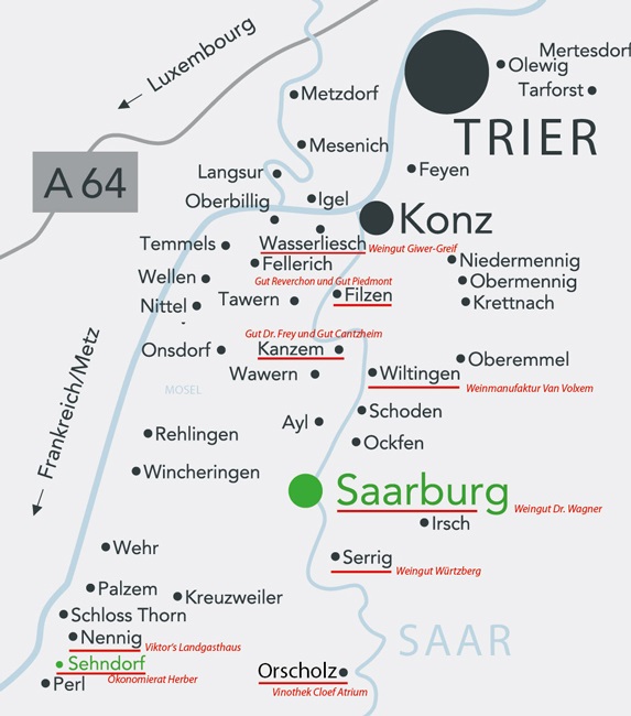 Moselle Architecture Route, the upper Moselle - please click for pdf