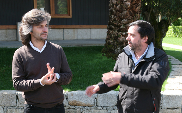 Quinta da Torre: Inhaber André Amaral (links) mit seinem – selbständigen – Winemaker Daniel Costa