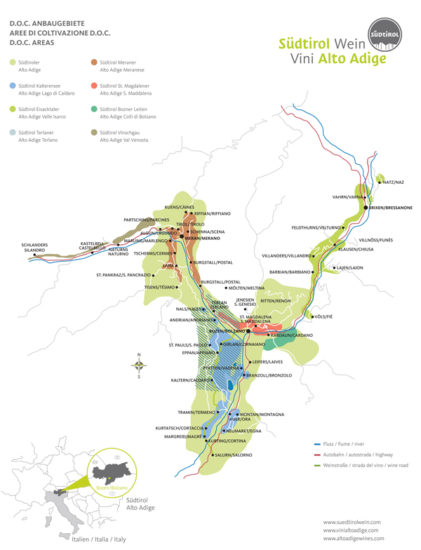Karte von www.suedtirolwein.com
