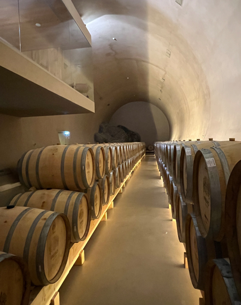 Der unterirdische Weinkeller im Weingut Herdade do Freixo 