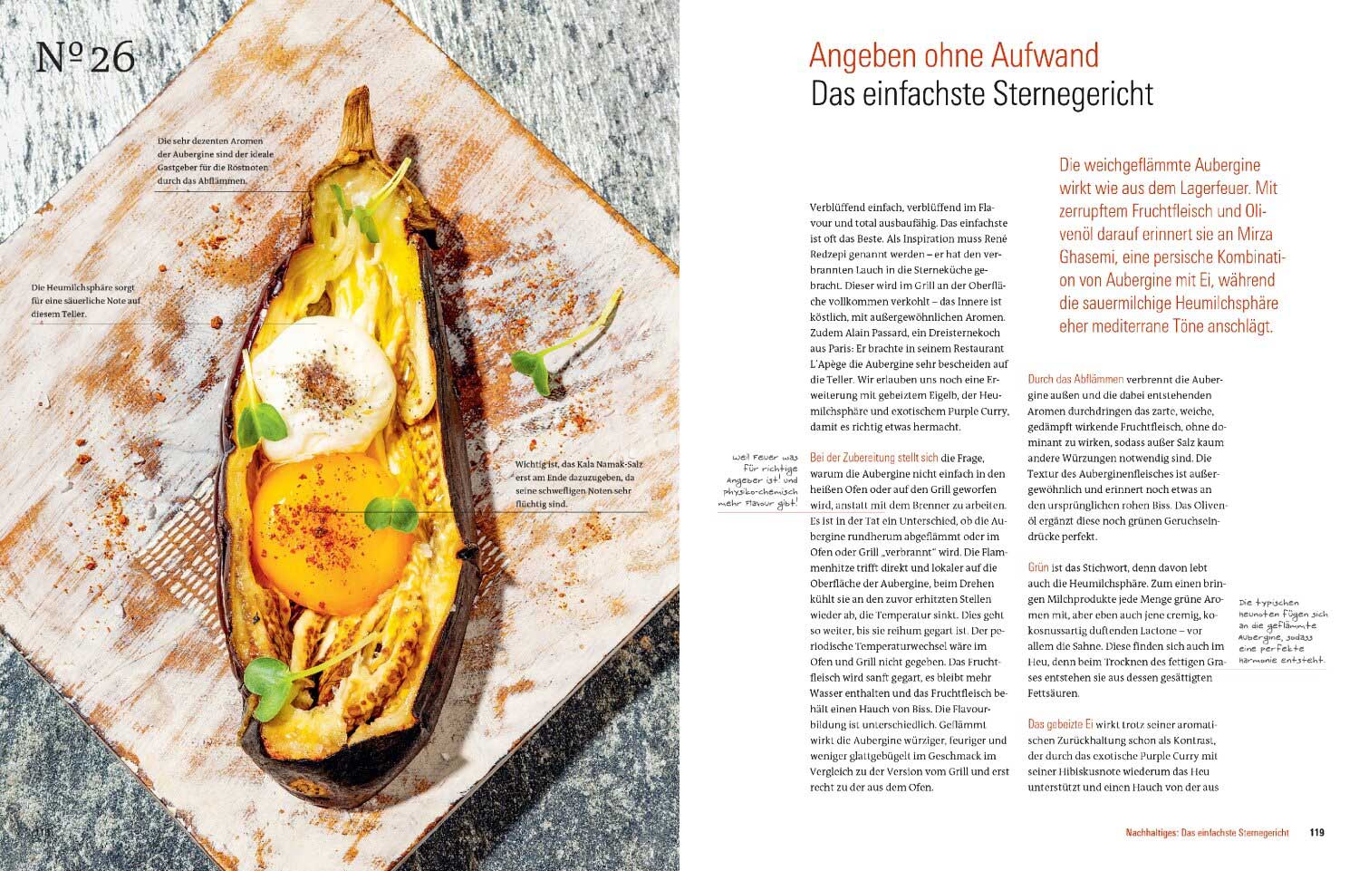 Angeben ohne Aufwand, das einfachste Sternegericht: weichgeflämmte Aubergine