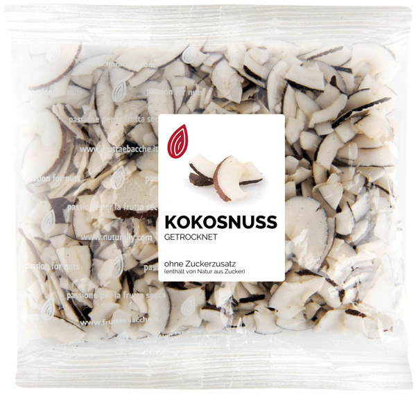 Naturally getrocknete Kokosnuss ohne Zuckerzusatz