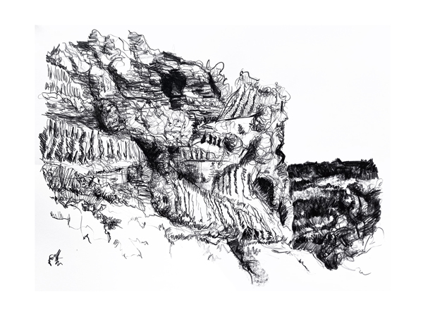 'Mullay vor Reil', Alexandra Schmiedebach, Bleistift, 2023
