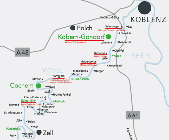 Moselle Architecture Route, the lower Moselle - klick for pdf