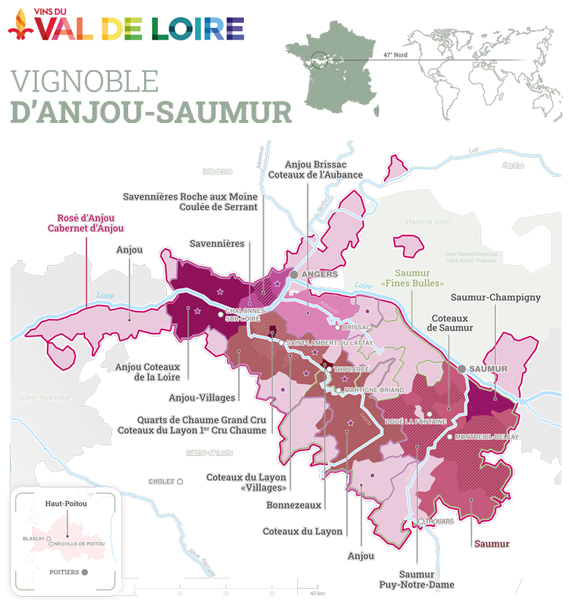 Die Region Anjou-Saumur an der Loire