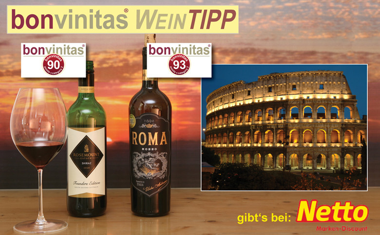 bonvinitas Weintipps rot: South Australia und Roma, 90 und 93 Punkte