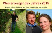 Links: Timo Erlenwein, Weingut Erlenwein; rechts: Barbara Roth und Thorsten Ochocki, Wein- und Sektgut Wilhelmshof.