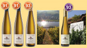 91 to 93 bonvinitas points – best wines for &#039;sweet&#039; occasions most elegant Moselle Rieslings from the Martin Conrad wine estate. The pictures: in the steep Juffer view down to the Moselle - the sundial in the Juffer sundial site