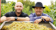 Frank Schäfer - cheeky with his wines LIMIT - with senior Axel Schäfer – Estate Schäfer, Mussbach. Photo by: Melanie Hubach