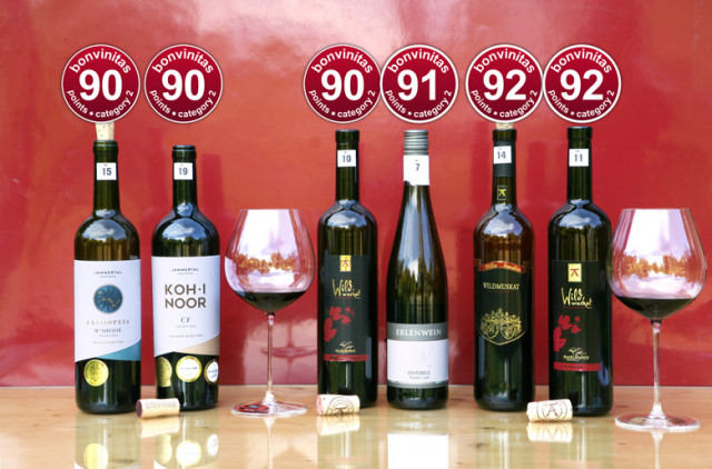 Hervorragende Rotweine – beste der bonvinitas Weinbewertung 20.8.2018