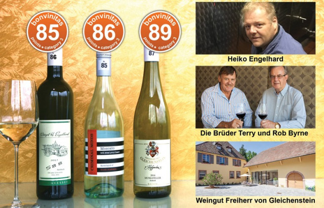 Die besten Weine mit Restsüße der bonvinitas Weinbewertung v. 22.10.2018