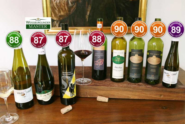 Beste Weine der bonvinitas Weinbewertung vom 13.6.2016