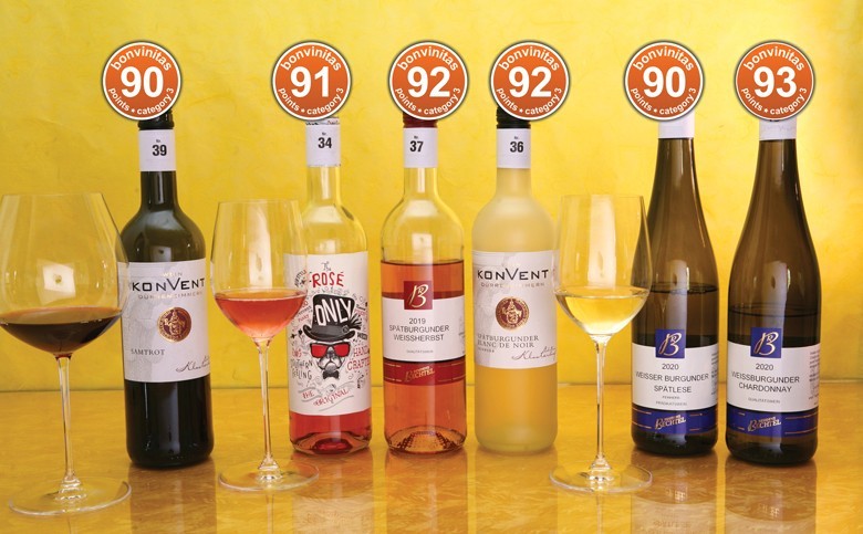 Großartige mildere Weine aus der bonvinitas Weinbewertung vom 9.3.2021 machen richtig Spaß und sehr gut bewertet – bis 93 Punkte