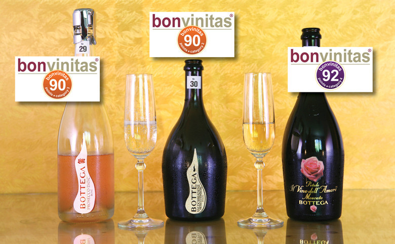Großartige Prosecco Spumante von Bottega – wohl zu unterscheiden von Frizzante oder einfachen Seccos plus ein ganz außergewöhnlicher – je aus der bonvinitas Weinbewertung 2.9.2021
