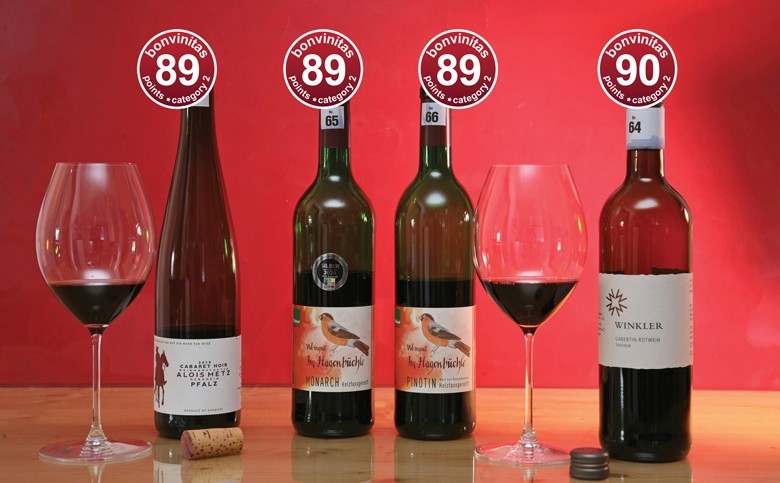 bonvinitas Weinbewertung: beste PIWI-Sorten Weine rot