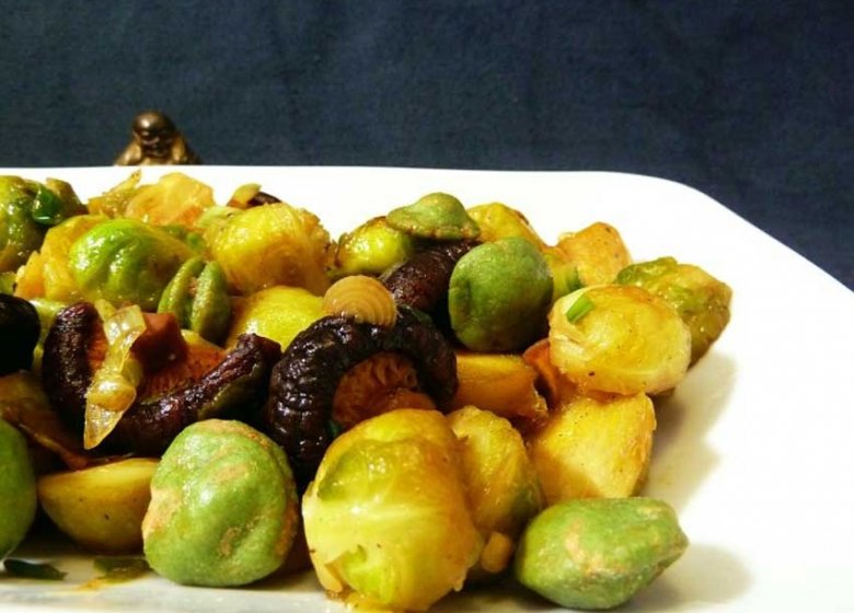 Rosenkohl trifft Exotik. Mit passendem Wein ein Genuss