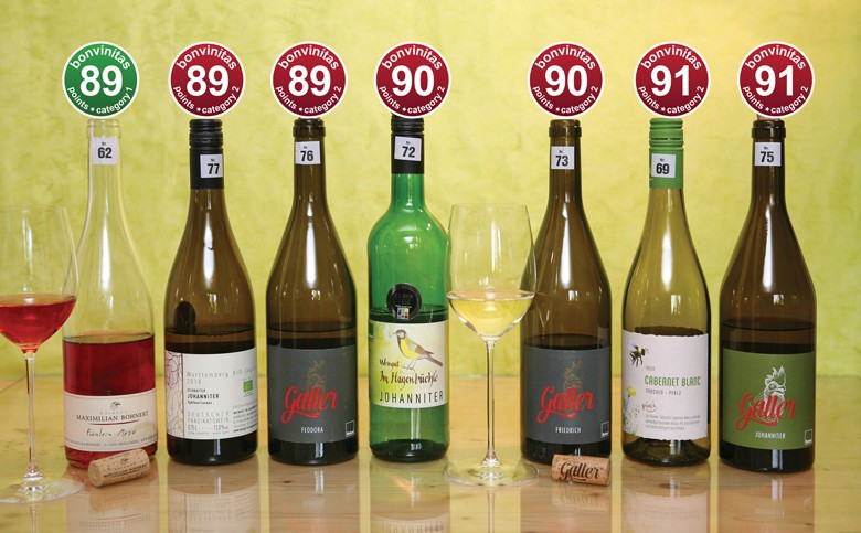bonvinitas Weinbewertung: beste PIWI-Sorten Weine weiß