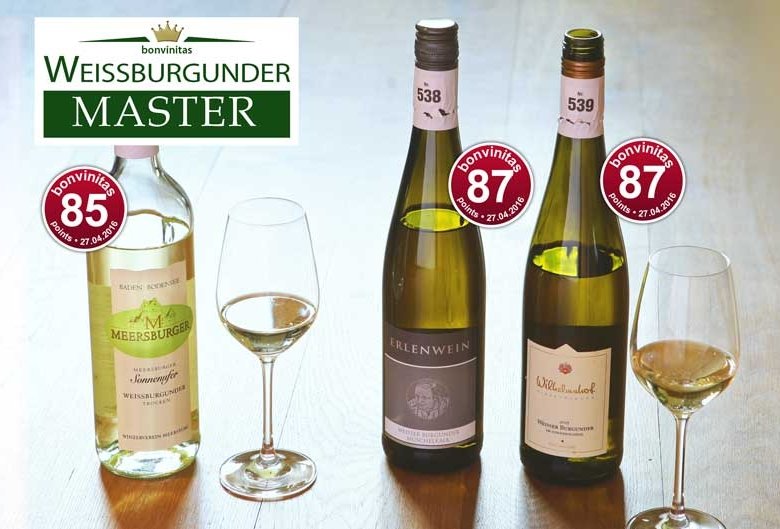 WEISSBURGUNDER MASTER – beste Weine der Trendsorte in der bonvinitas-Bewertung vom 27.4.2016