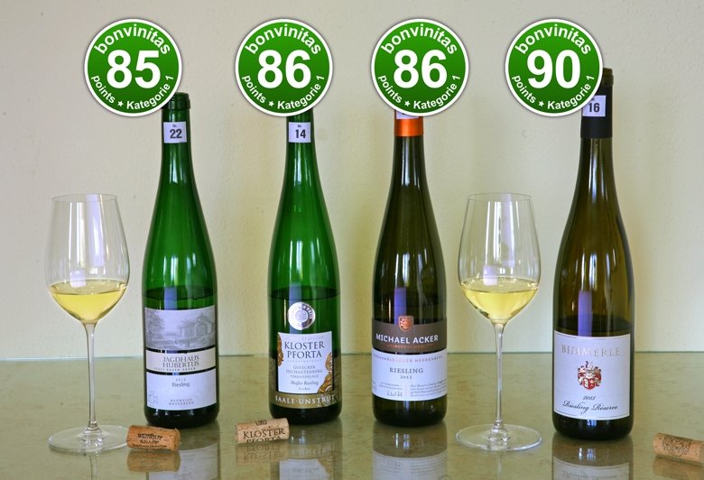 - Sehr schöne trockene Rieslinge – und leicht!