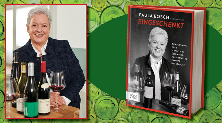 Paula Bosch, Deutschlands bekannteste Sommelière, ihr neuestes Buch: Eingeschenkt, über 200 Seiten viel Wissenswertes wie unterhaltsame Blicke hinter die Kulissen