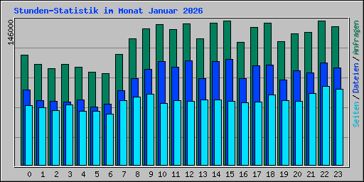 Stunden-Statistik im Monat Januar 2026