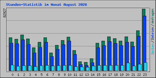 Stunden-Statistik im Monat August 2026